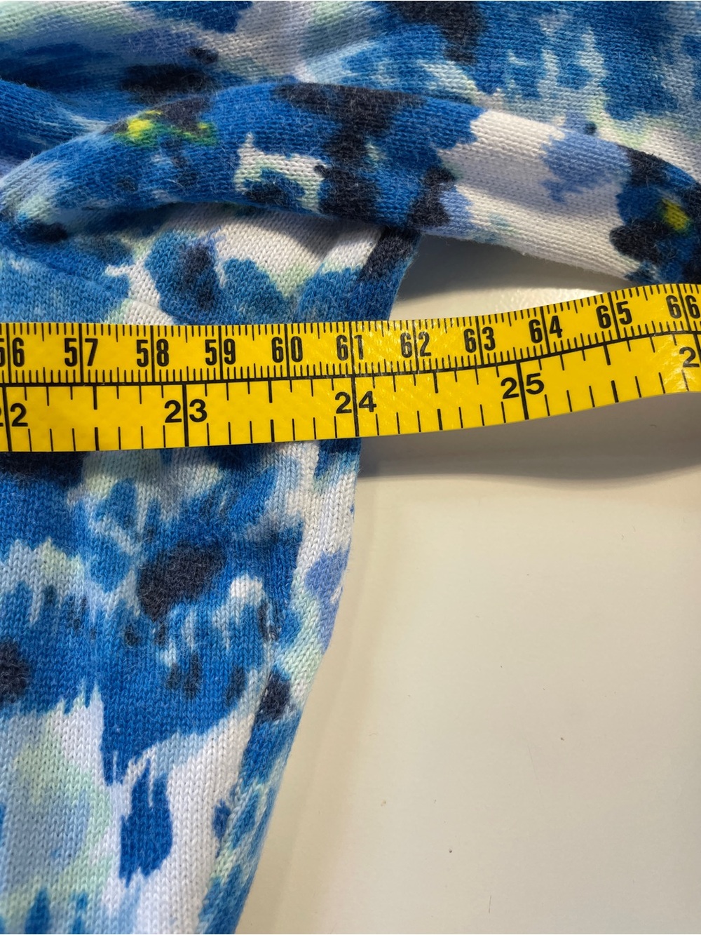 Lands' End 100% Supima Cotton Long Sleeve Blue and White Floral Sweater Size 1X - Picture 6 of 7